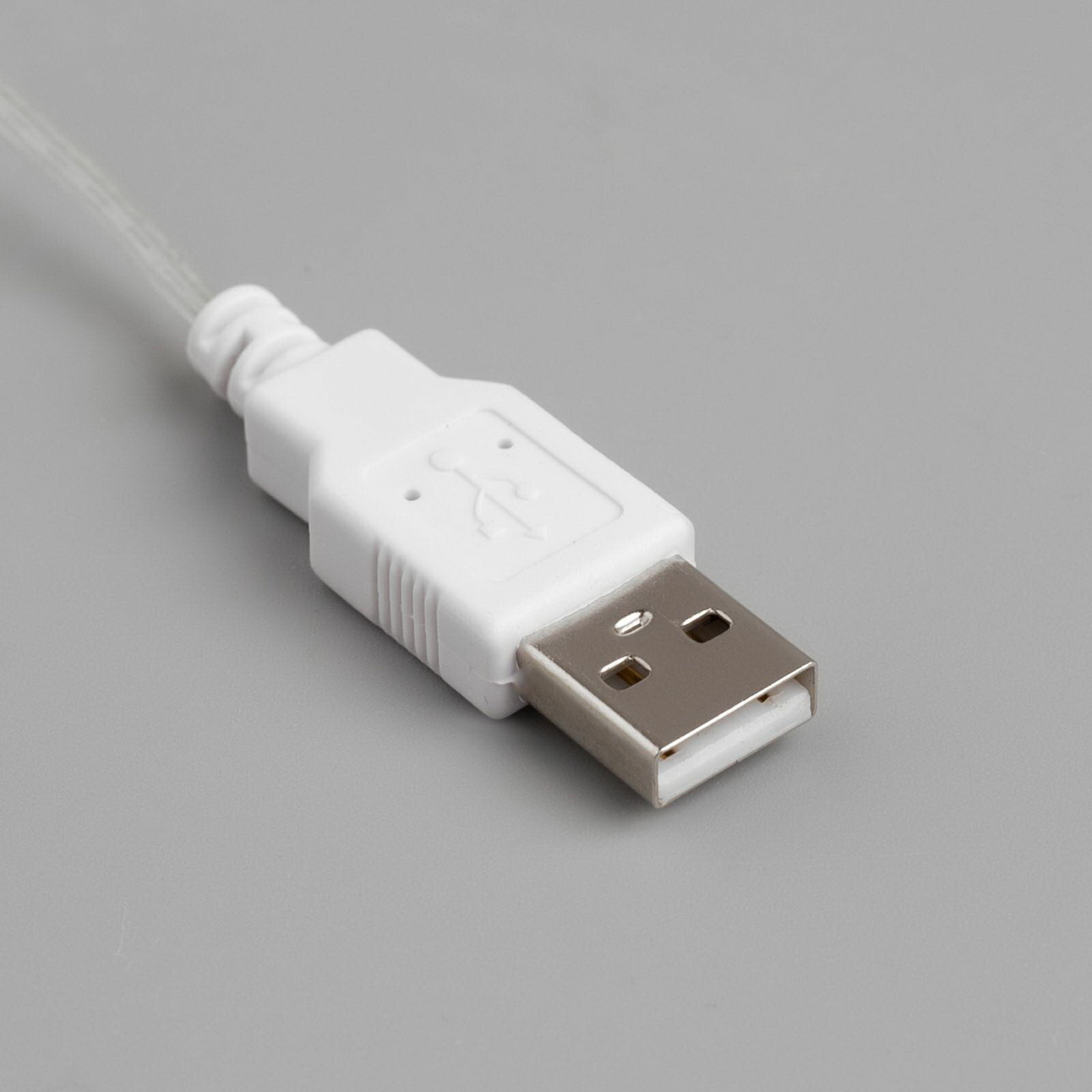 Гирлянда "Нить" 5 м роса, IP20, серебристая нить, 50 LED, свечение белое, USB — фото 1