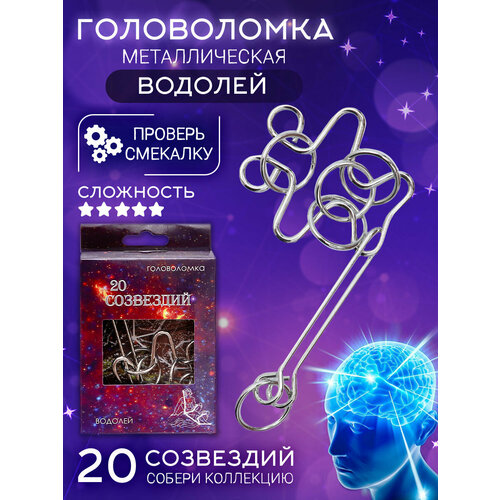 Головоломка 20 Созвездий (N 10) Водолей, металлические головоломки для детей и взрослых / подарок ребенку, мальчикам, девочкам в школу