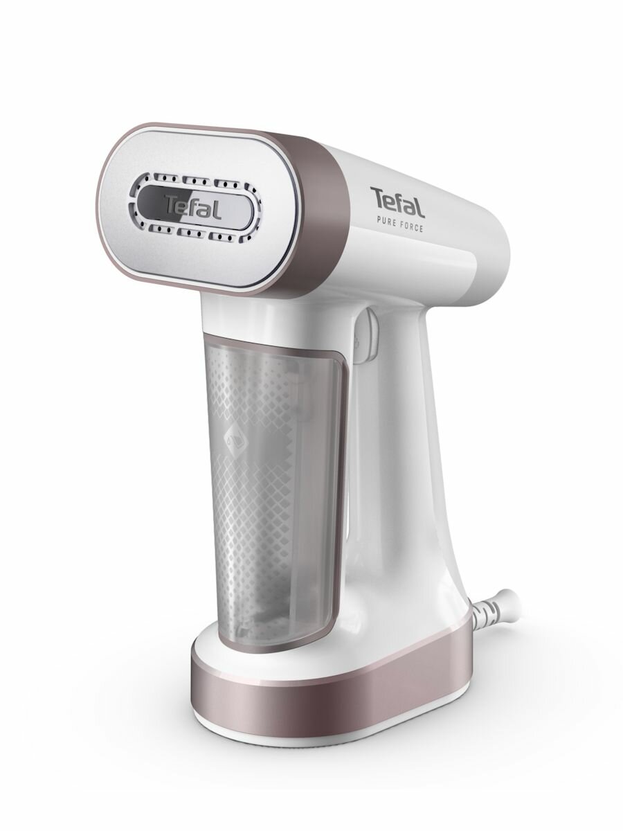 Ручной отпариватель 2-в-1 Tefal Pure Force DT8720E0, 1800 Вт, 4 настройки пара, паровой удар 90 г/мин