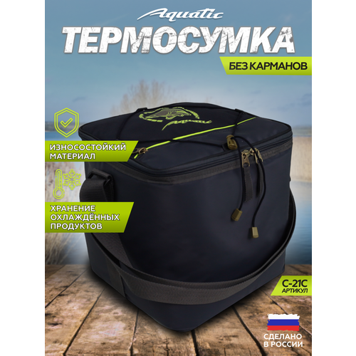 Термо-сумка для рыбалки Aquatic C-21, синяя, с термоизоляцией, 28×28×28 см
