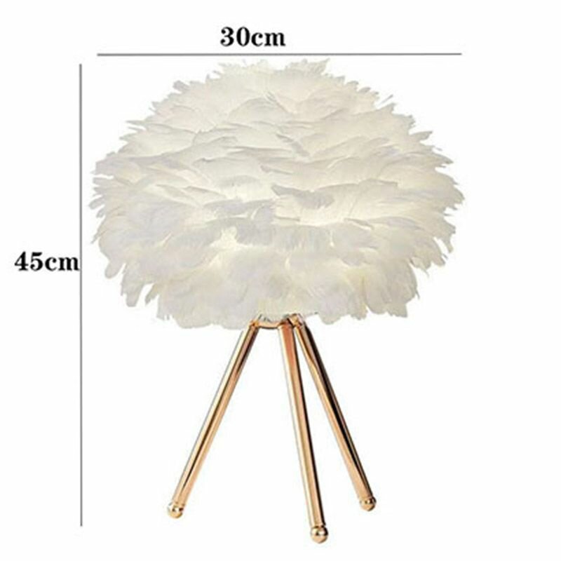 Настольная лампа с перьями — фото 1