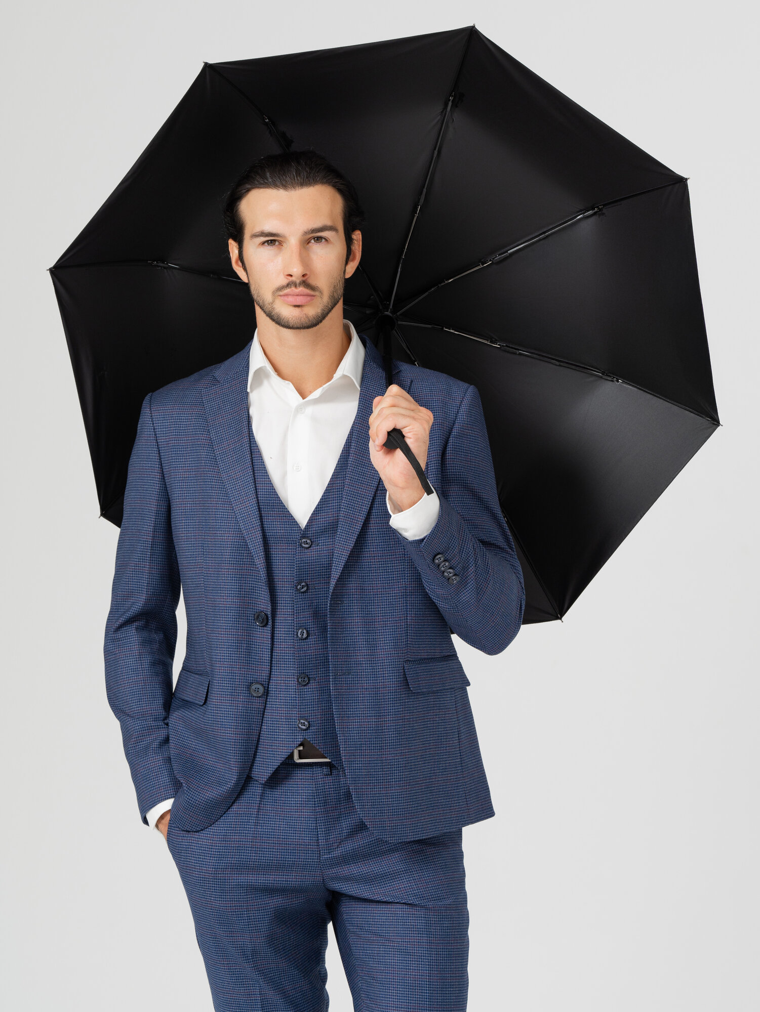 Зонт FAUSTINI, черный — фото 1