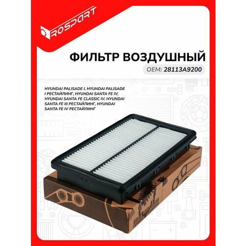 Фильтр воздушный для HYUNDAI: PALISADE, SANTA FE, SANTA FE CLASSIC Хендай: Палисад, Санта Фе, Санта Фе Классик Роспарт OEM 28113A9200