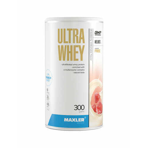 Протеин Maxler Ultra Whey, 300 гр., клубничный молочный коктейль