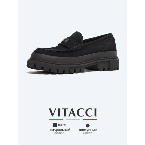 фото Лоферы vitacci, размер 41, черный