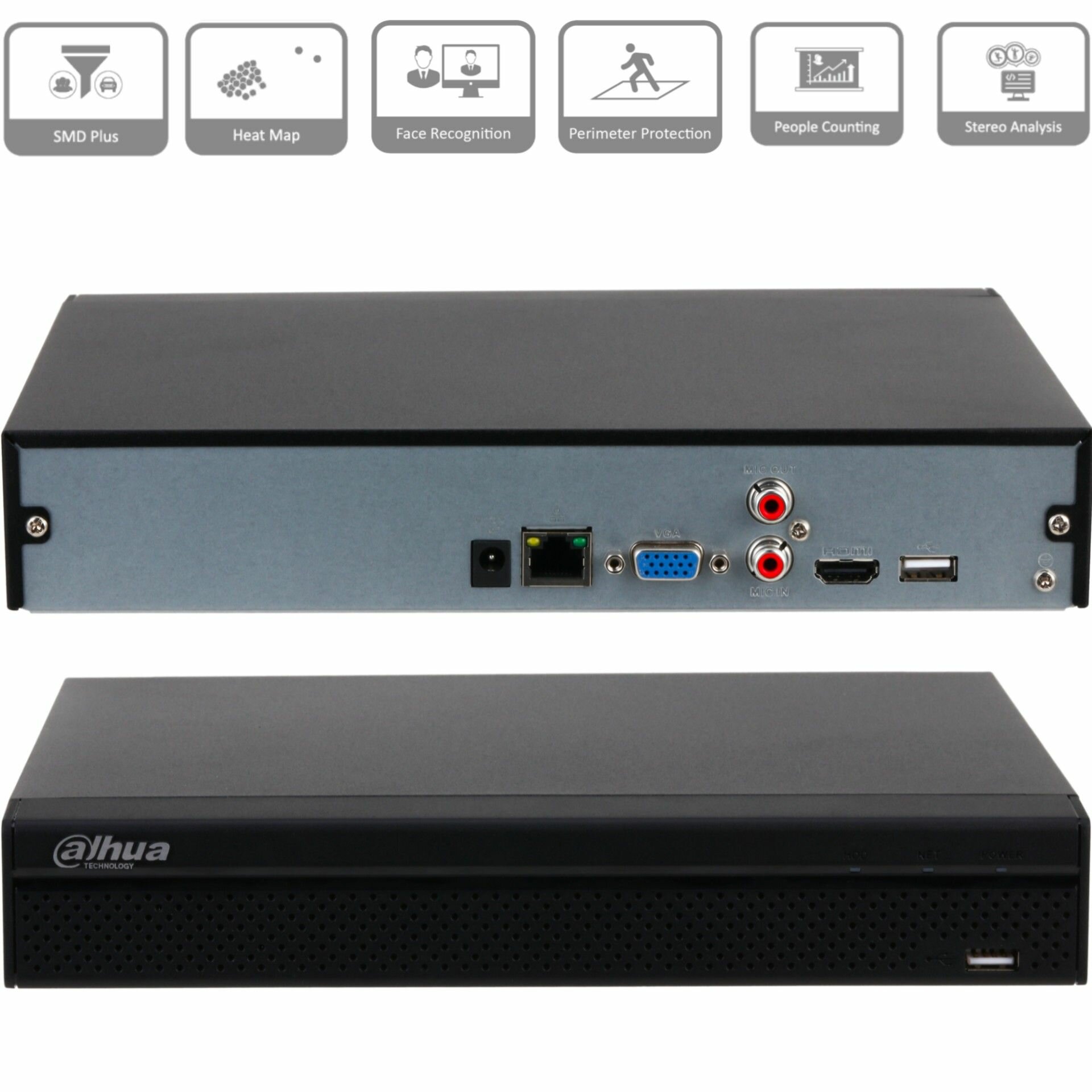 Dahua DH-NVR4116HS-4KS3 - 16 канальный видеорегистратор IP для камер видеонаблюдения, NVR регистратор сетевой 4K и H.265+