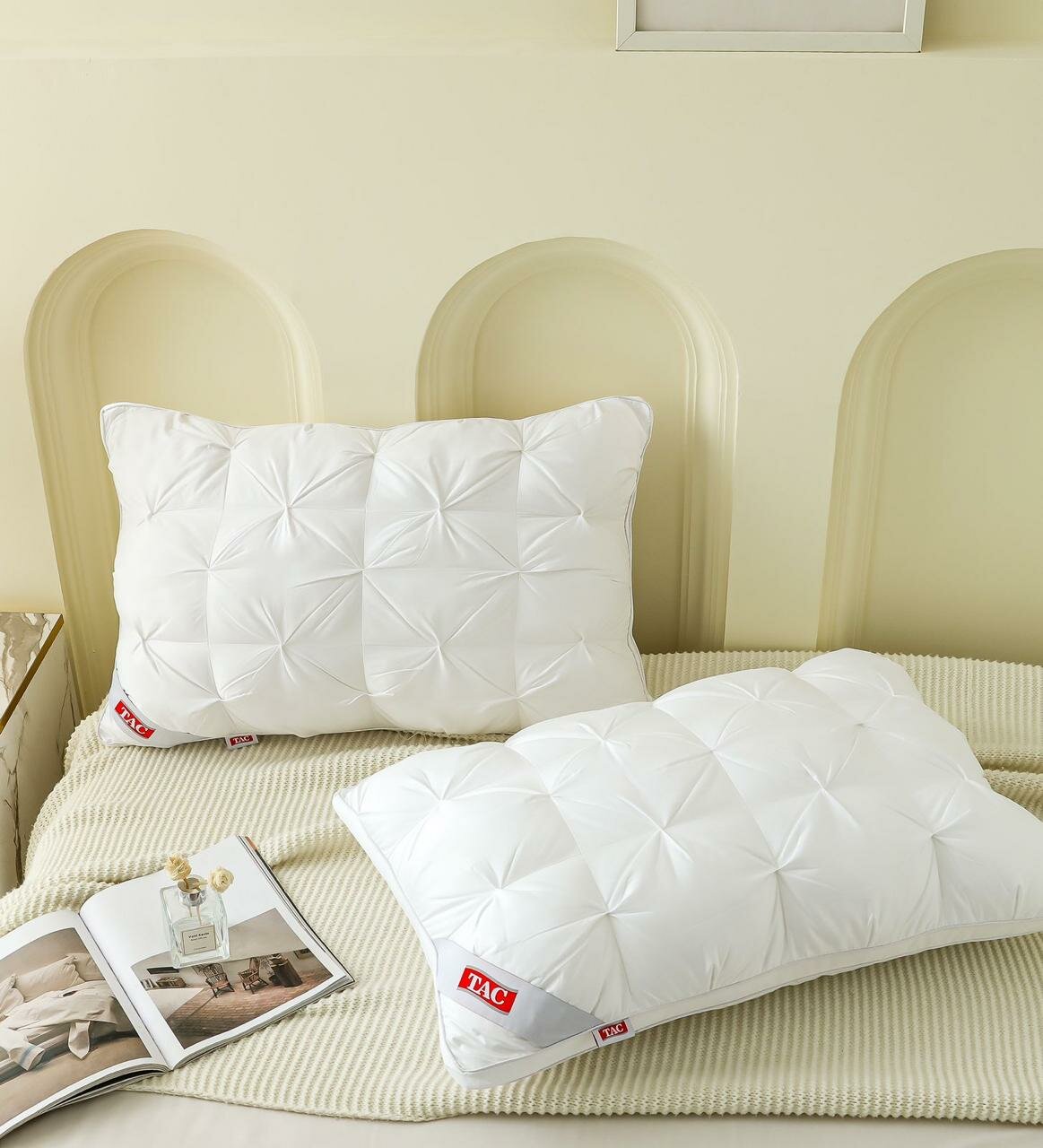 Подушка 50x70 см микрогель хлопок 100 