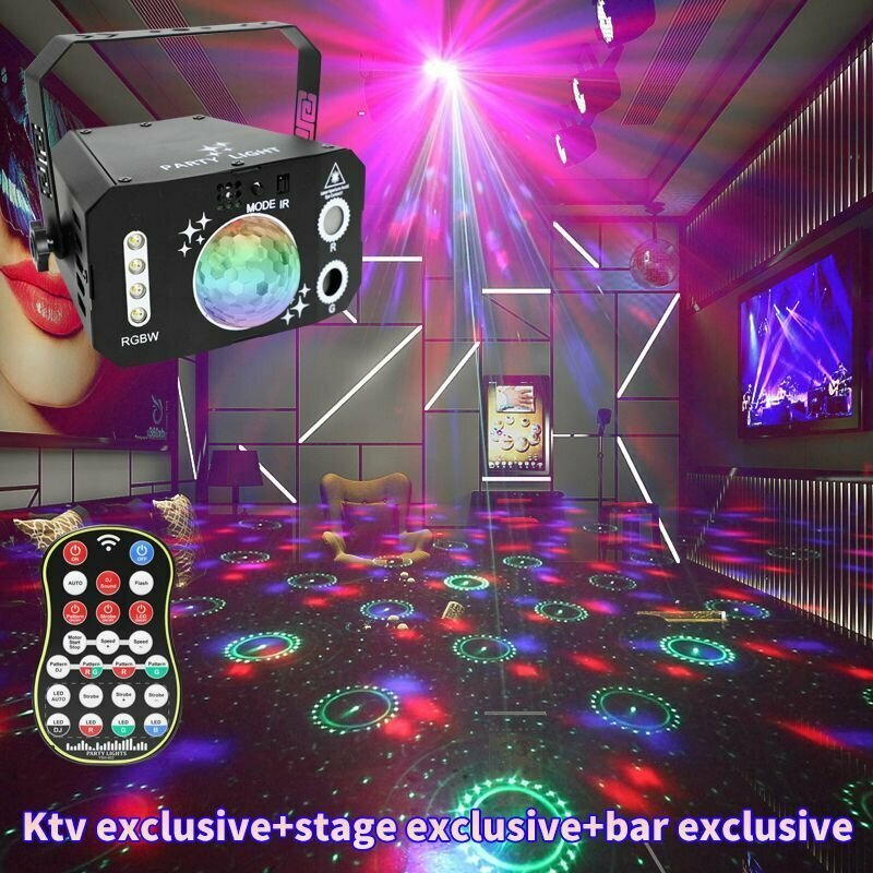 7 глаз DMX LED лазерный проектор сканирующий проектор стробоскоп DJ сценическое освещение пульт дистанционного управления