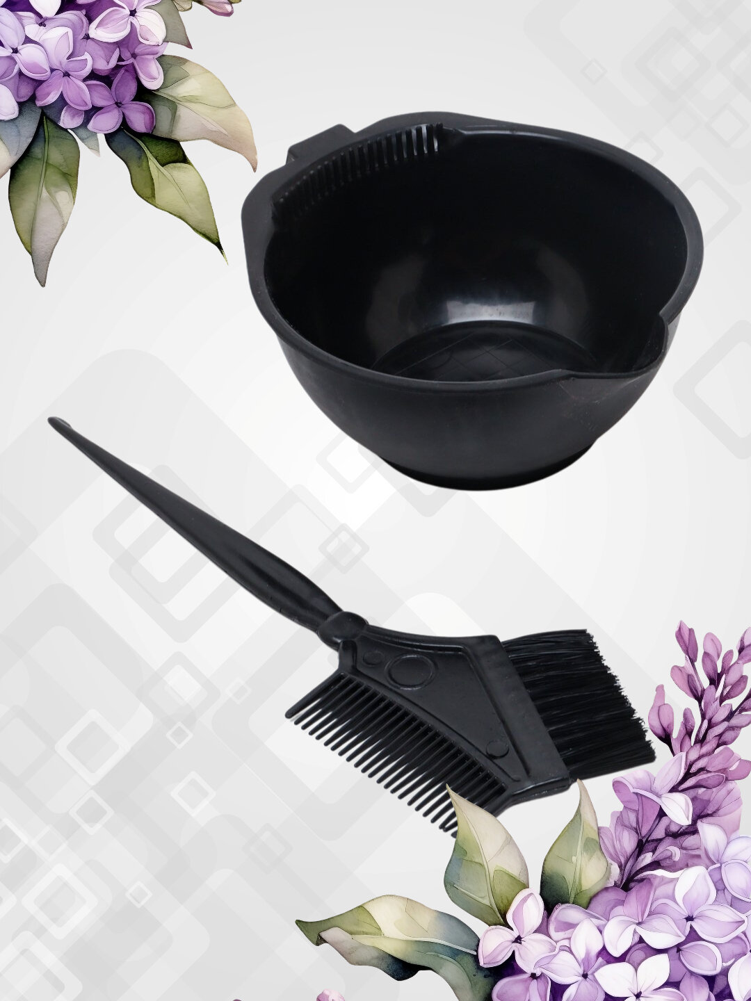 Набор кистей и миска для окрашивания волос 2 предмета — фото 1