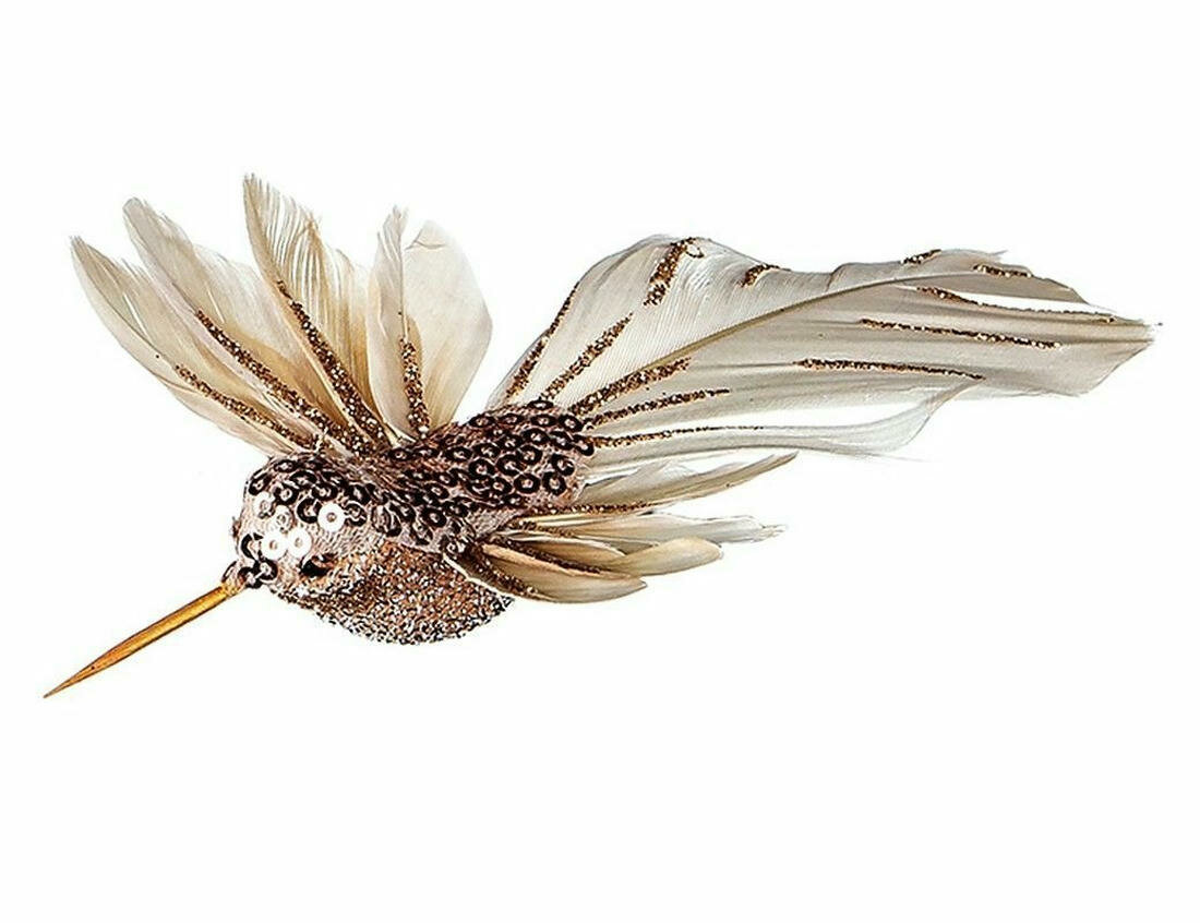 Елочная игрушка на клипсе, перо, 17 см, Goodwill