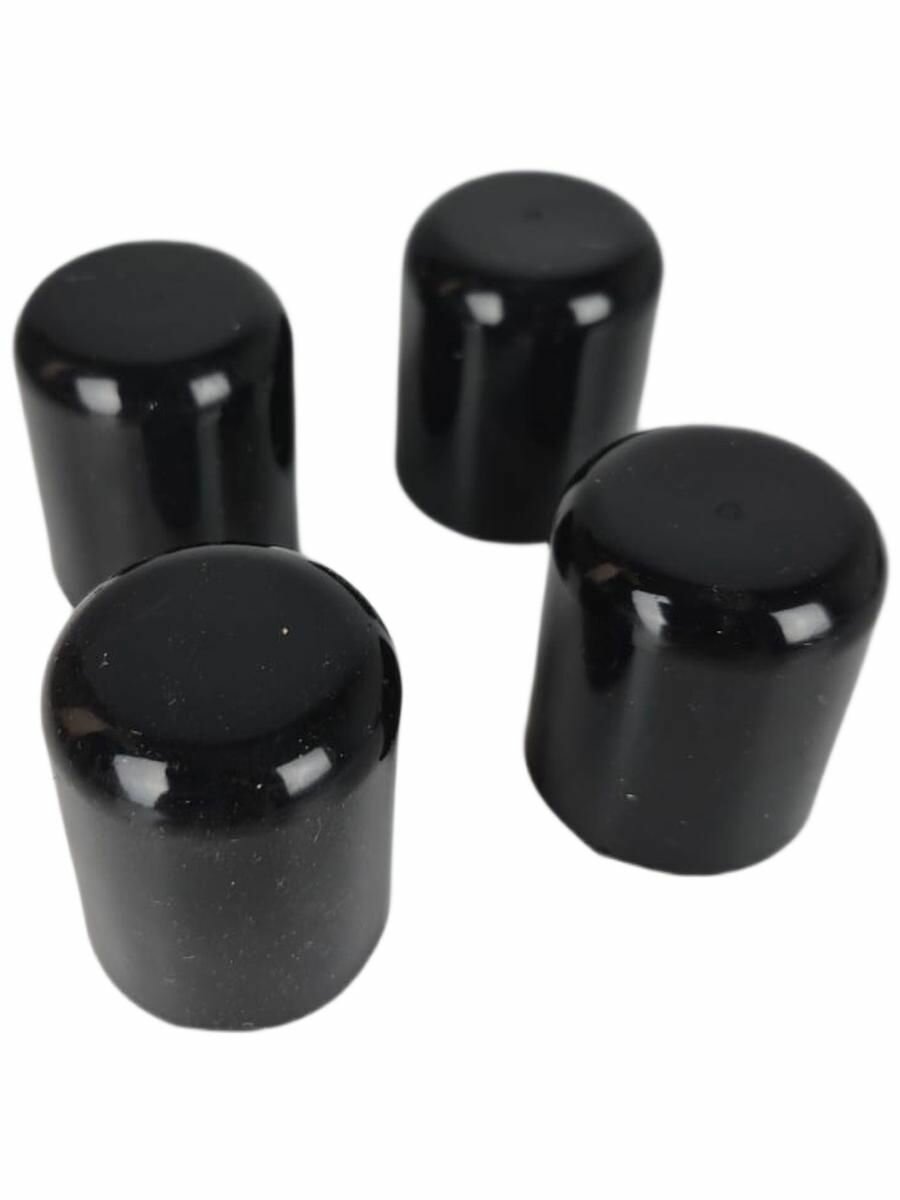 Заглушки силиконовые черные 10мм - 4 шт — фото 1