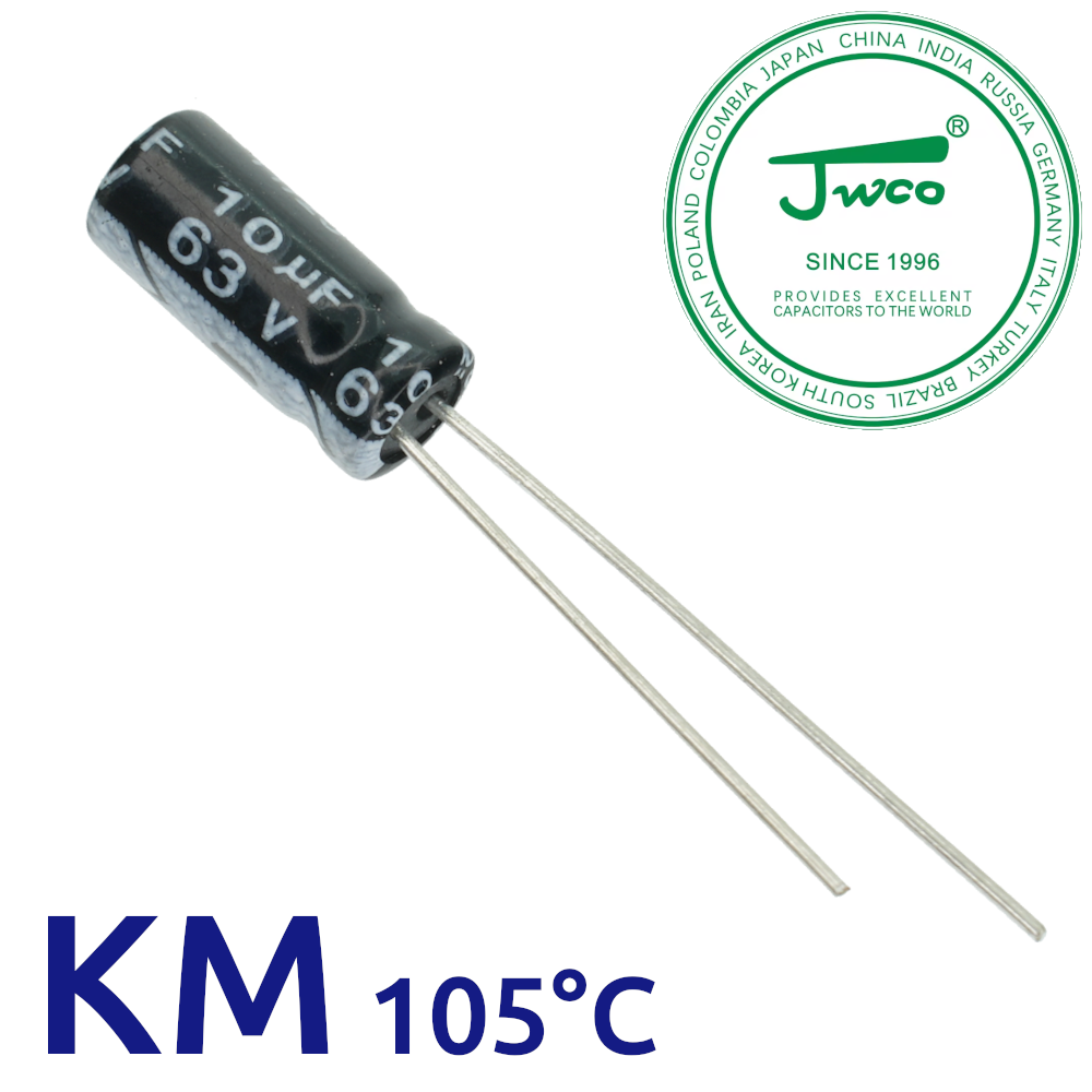 10мкФ 63В / KM / 5x11 / 105 С / конденсатор электролитический (10шт)