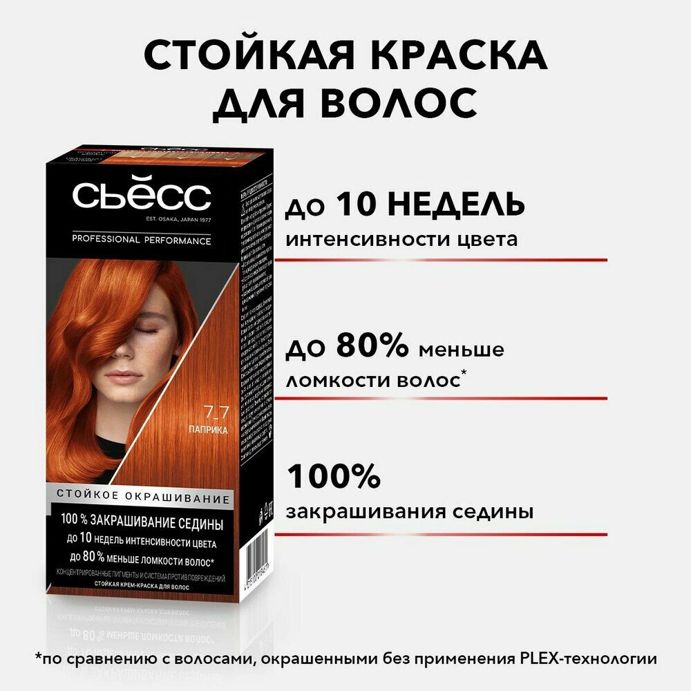Крем-краска Сьёсс "Паприка", без аммиака, для домашнего использования, 115мл