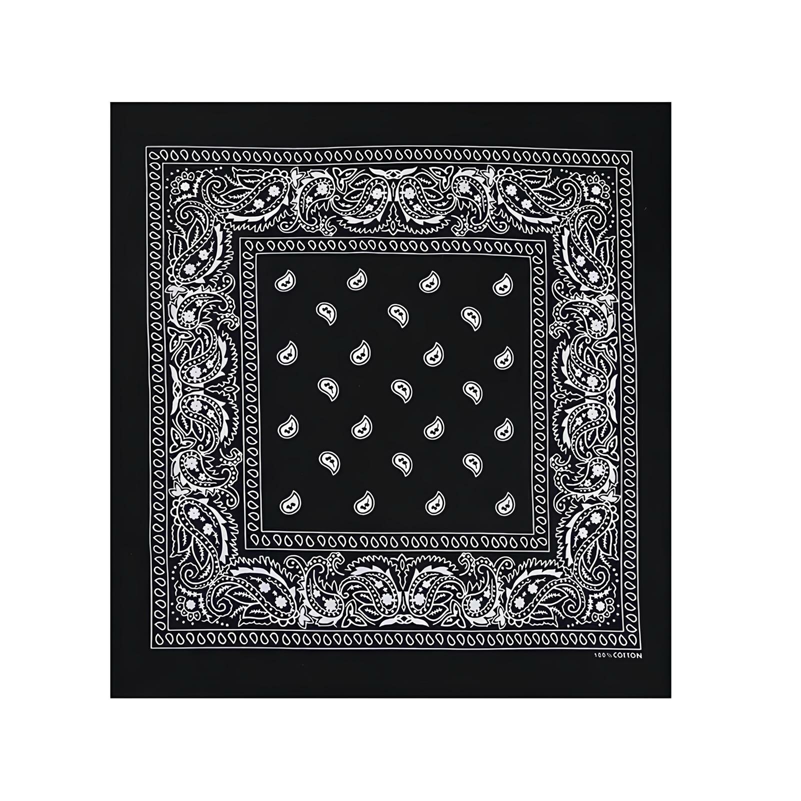 Бандана  Paisley для мужчин и женщин, размер M/L, черный