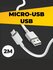 Кабель Micro USB для зарядки (2 м) / Провод Micro USB - USB, Белы...