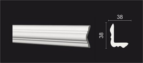 Изображение товара Уголок Decor-Dizayn DD801 Белая Лепнина Д2000хВ38хТ38 /Декор Дизайн.