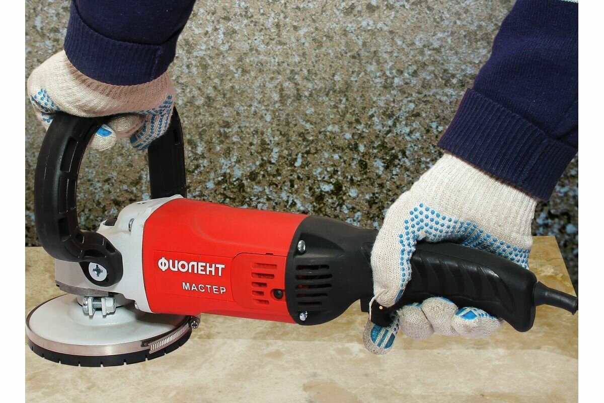 Шлифмашина угловая электрическая болгарка Фиолент МШУ8-14-125М Мастер (ИДФР298135006-07К1) 1400 Вт d125 мм