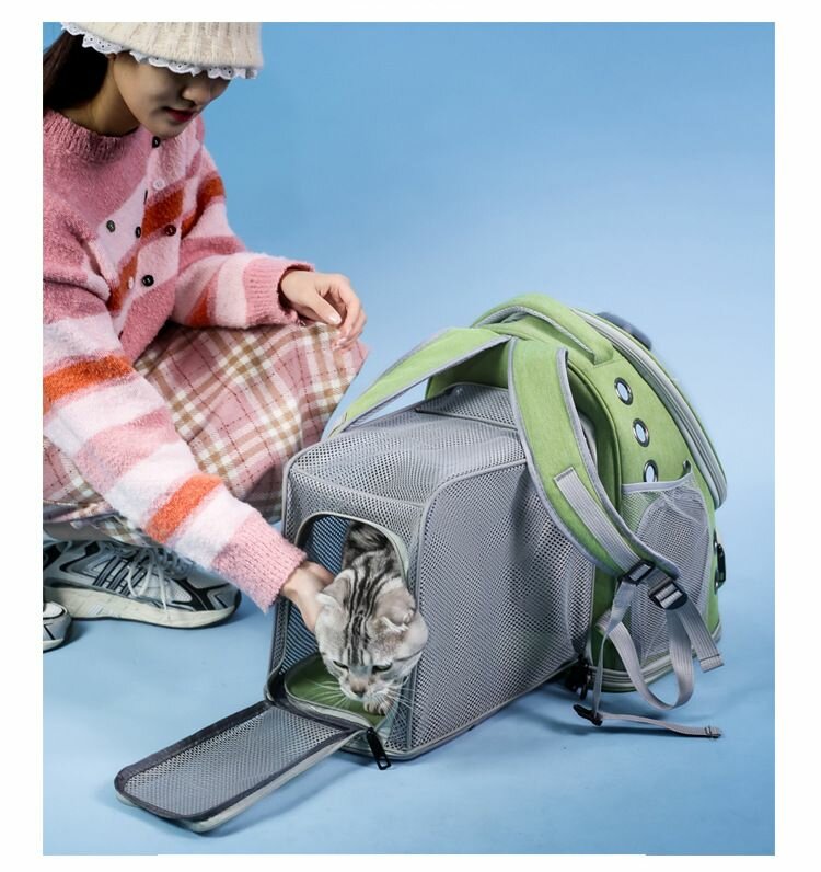 Переноски И Рюкзаки Для Животных Xiaomi Складной рюкзак-переноска для домашних животных большой емкости, дышащий расширяющийся.