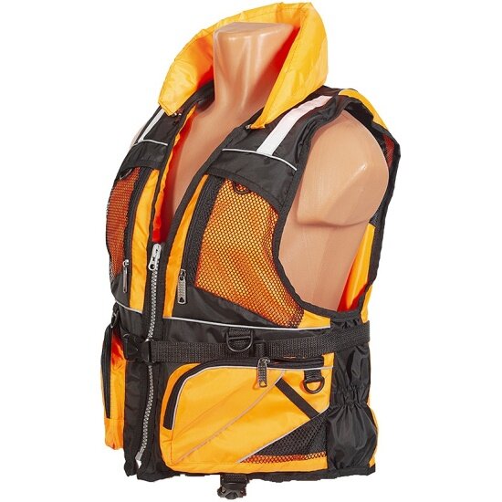 Спасательный жилет Ковчег Премиум оранжевый-чёрный S-M/р.44-48/до 60 кг