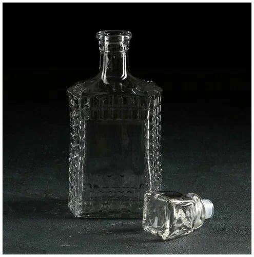 Штоф - графин "Оптика", стек. с пробкой 500 мл. — фото 1