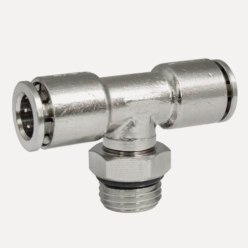 Изображение товара PI TOOLS Цанга тройник, резьбовой Cn-T-1/4M-8 для фторопластовых и полиуретановых трубок. Арт. 5697