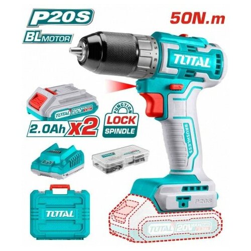 Аккумуляторная дрель-шуроповерт TOTAL TDLI20508 16990₽