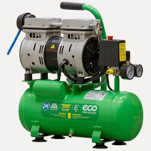 Изображение товара Компрессор Eco AE-10-OF1 (120 л/мин, 8 атм, коаксиальный, безмасляный, ресив. 10 л, 220 В, 0,7 кВт)
