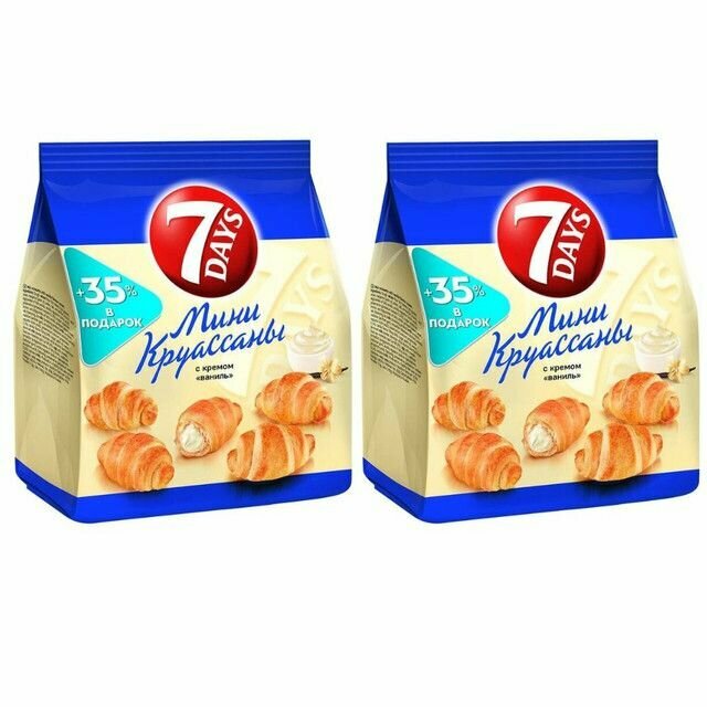7DAYS мини-круассаны Ваниль, 265 г, 2 уп