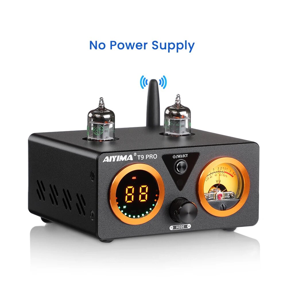 AIYIMA Audio T9 PRO Bluetooth ламповый усилитель 100 Вт × 2, no power supply