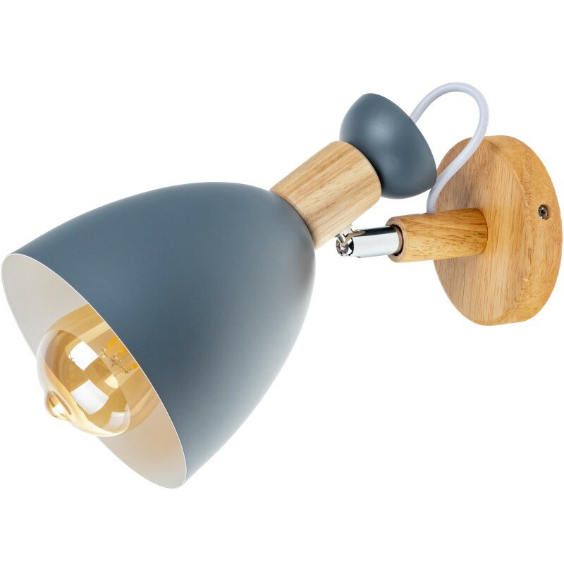 фото Светильник настенный Ritter VOLANTE 1хЕ27 серый/дерево