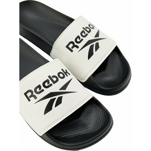 фото Шлёпанцы reebok fulgere slide, размер 12 us, черный/белый