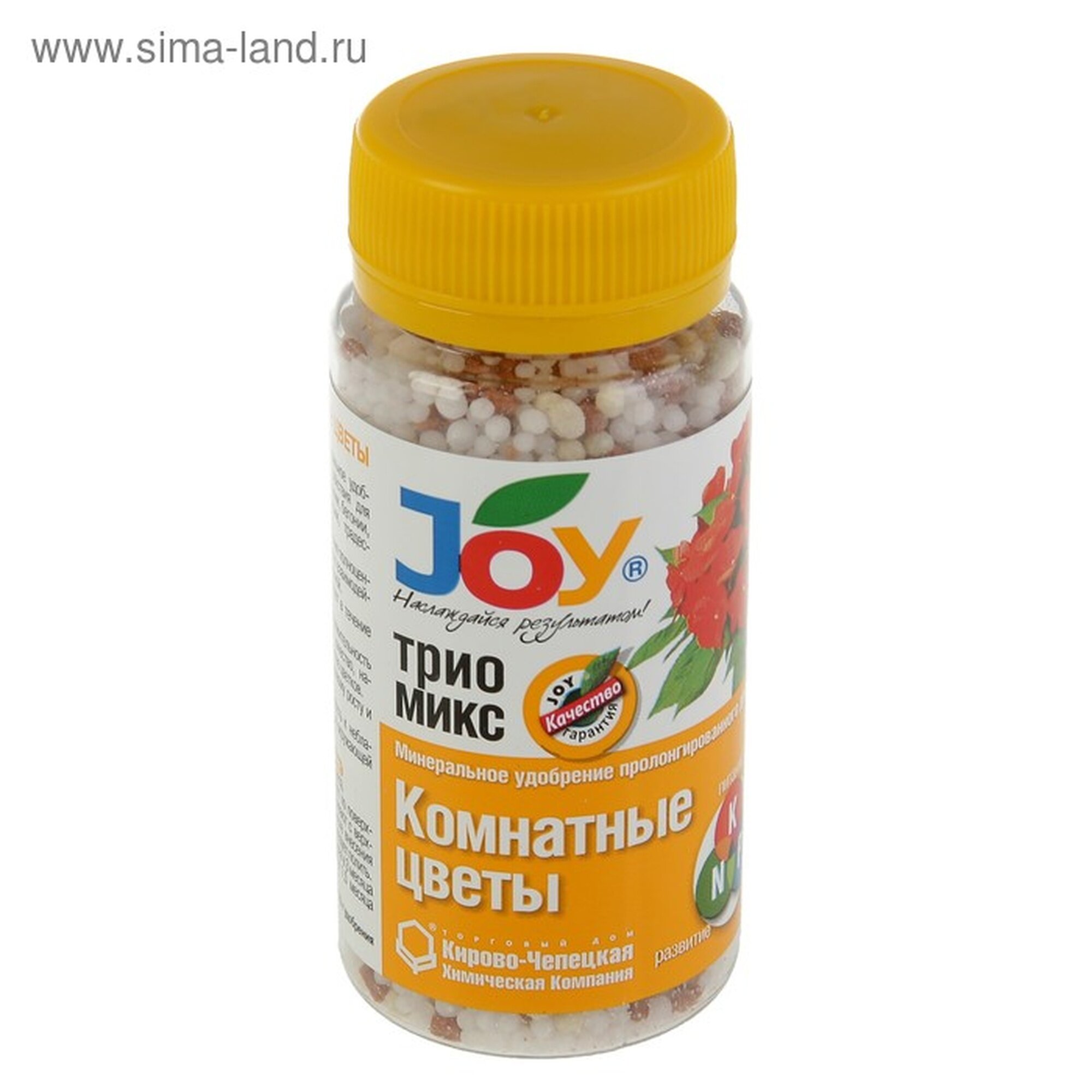 Удобрение минеральное трио микс Комнатные цветы JOY гранулы 100 г