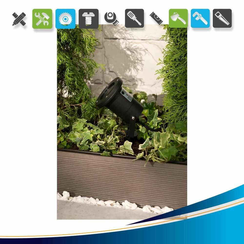 Спот садово-парковый Inspire Ada под лампу GU10 28 Вт IP65 цвет черный