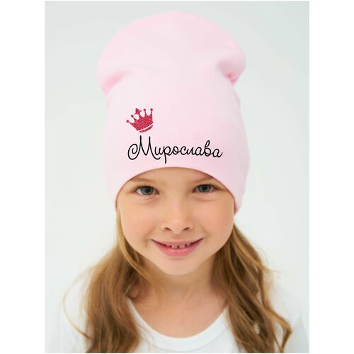 фото Шапка валерия мура светло-розовая 92 с именем "мирослава"