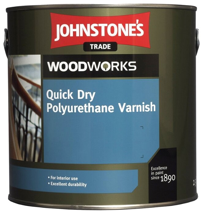 Лак Johnstone's Quick Dry Polyurethane Floor Varnish Clear Satin (2.5 л)