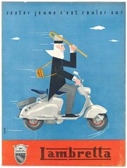 Постер / Плакат / Картина Мотоциклы - Мотоцикл Lambretta 40х50 см в подарочном тубусе