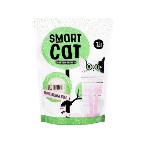 Smart Cat наполнитель Силикагелевый наполнитель для чувствительных кошек (без аромата) 3,8л 01им22 1,66 кг 24570 (2 шт)