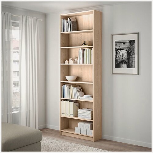 Изображение товара Стеллаж Билли 04 Дуб Сонома 3025 NEW 80x28x237 см, бежевый GOODFORM