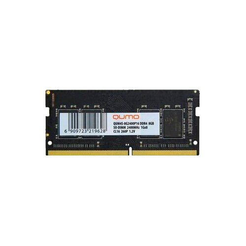 Оперативная память Qumo 8 ГБ DDR4 SODIMM CL16 QUM4S-8G2400P16