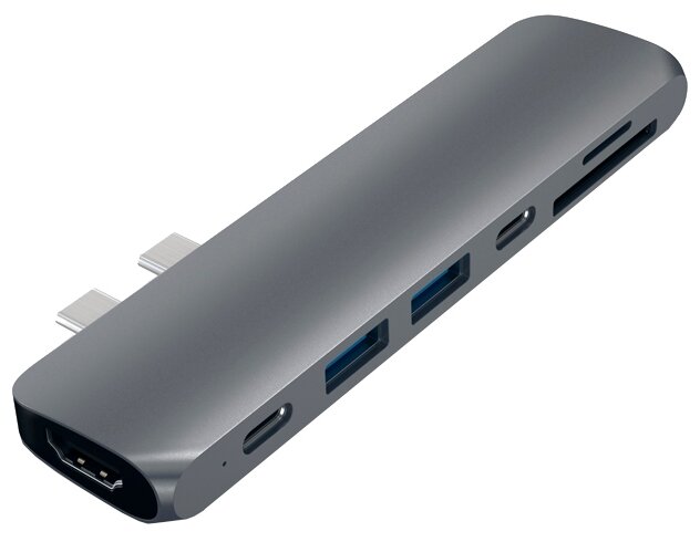 USB-концентратор Satechi Aluminum Type-C Pro Hub Adapter разъемов: 5
