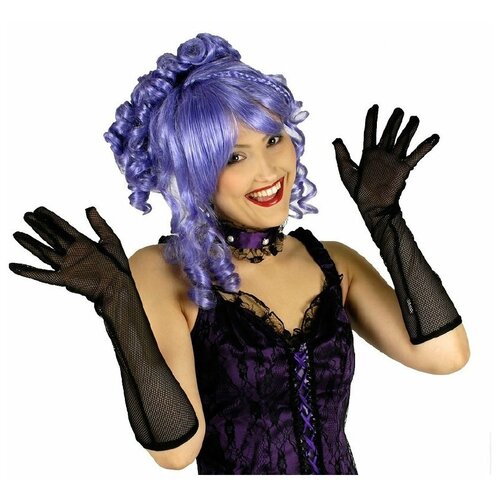 фото Черные перчатки в сетку (44 см) (17455) chaks