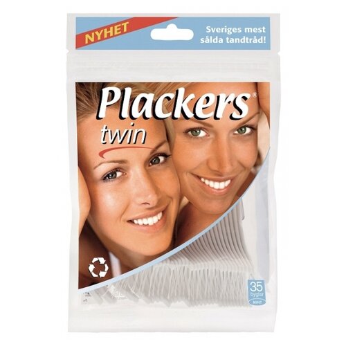 plackers twin флоссер для ухода за полостью рта мята Plackers Twin флоссер для ухода за полостью рта, мята