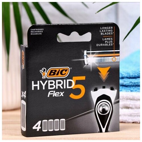 Сменные кассеты BIC Hybrid 5 Flex, 5 лезвий, 4 шт.