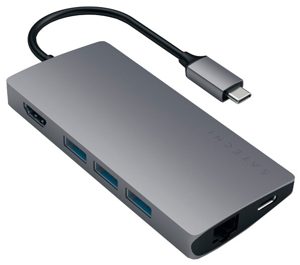 USB-концентратор Satechi Aluminum Multi-Port Adapter 4K with Ethernet V2 разъемов: 6