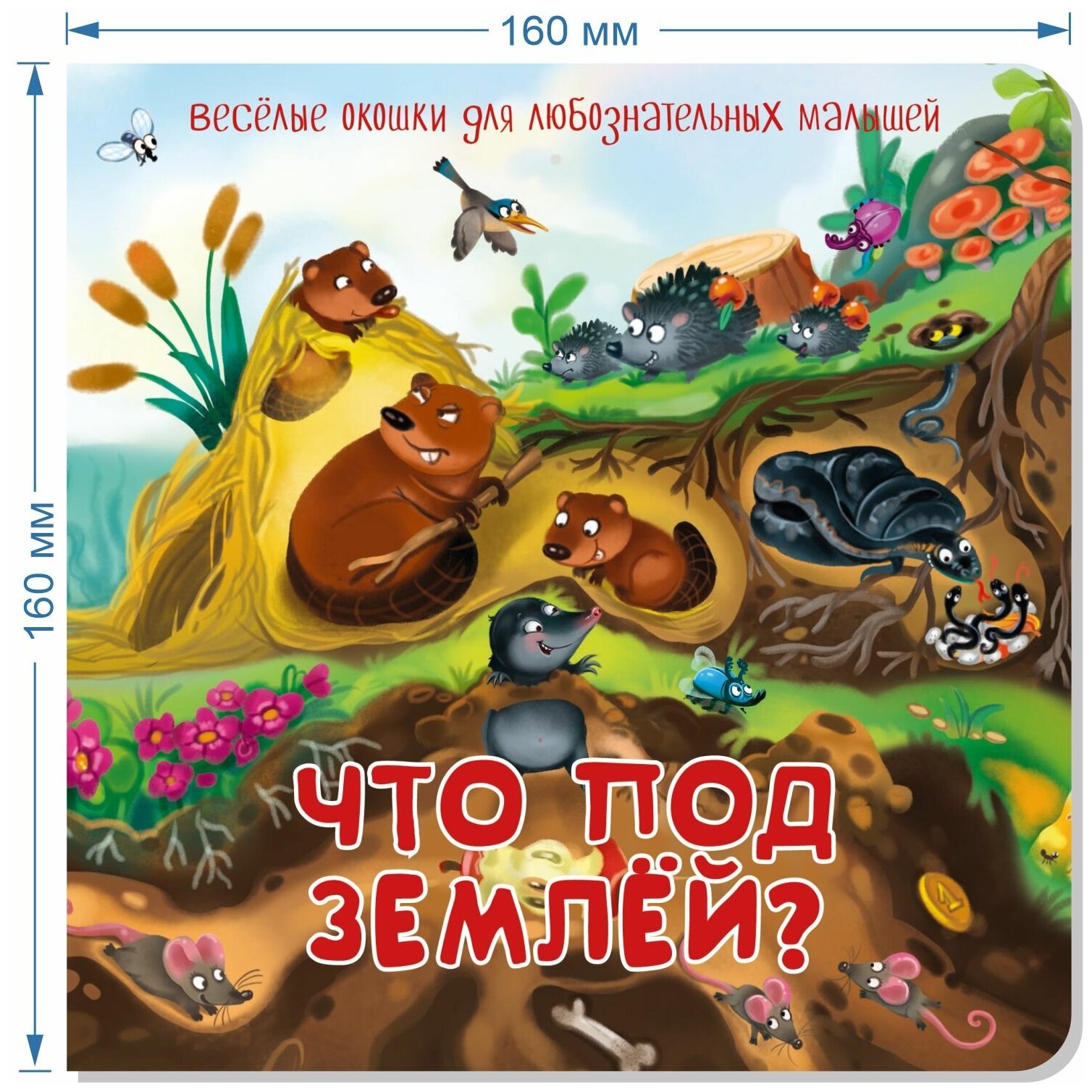 Детская книжка с окошками ЧТО под землей? Подарок малышу