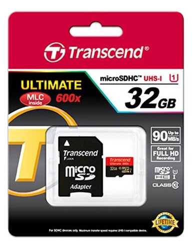 Карта памяти micro SDHC Transcend - фото №7