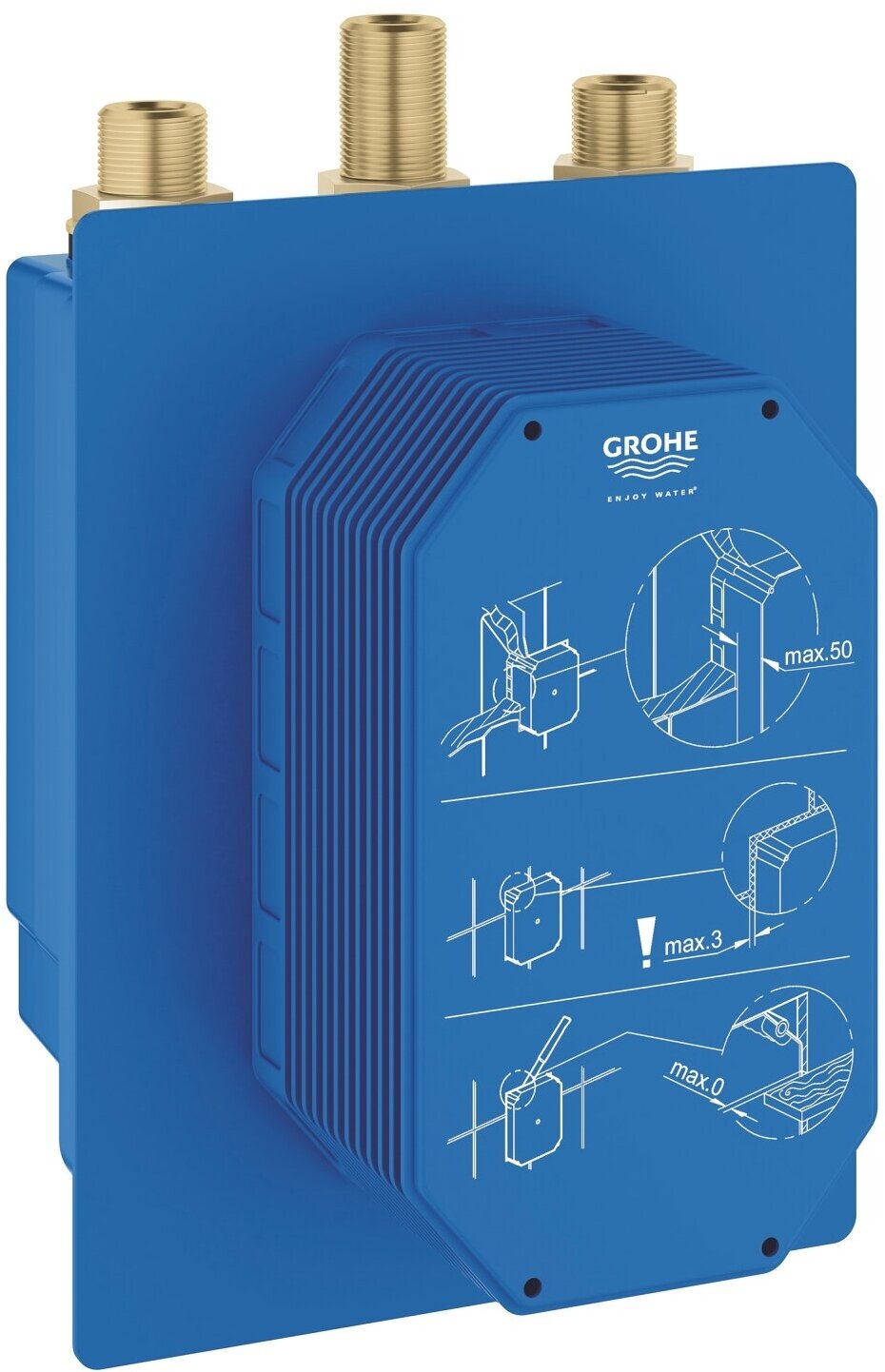 Термостатический смеситель для душа GROHE Eurosmart Cosmopolitan E Special, встраиваемый механизм, скрытый монтаж, питание от сети, хром (36459000)