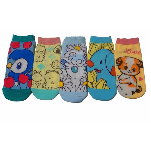 Носки 5 пар, размер 36, голубой, мультиколор детские носки 4 пары набор детских носков герои 32 36