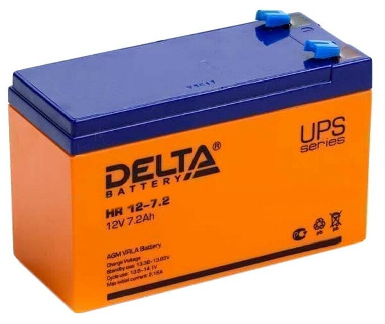 Аккумулятор UPS 12В 7.2А. ч Delta HR 12-7.2 - фото №5