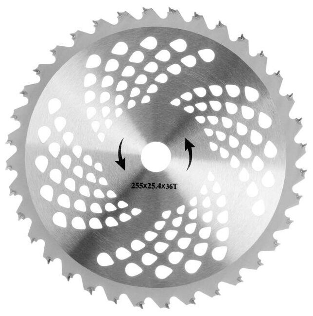 Тундра Нож для триммера тундра, 255 х 25.4 мм, 36 зубьев